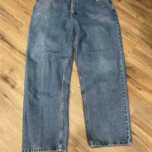 Harley Davidson Mens Straight Leg Medium Wash Blue Denim Jeans Mid Rise 44x32